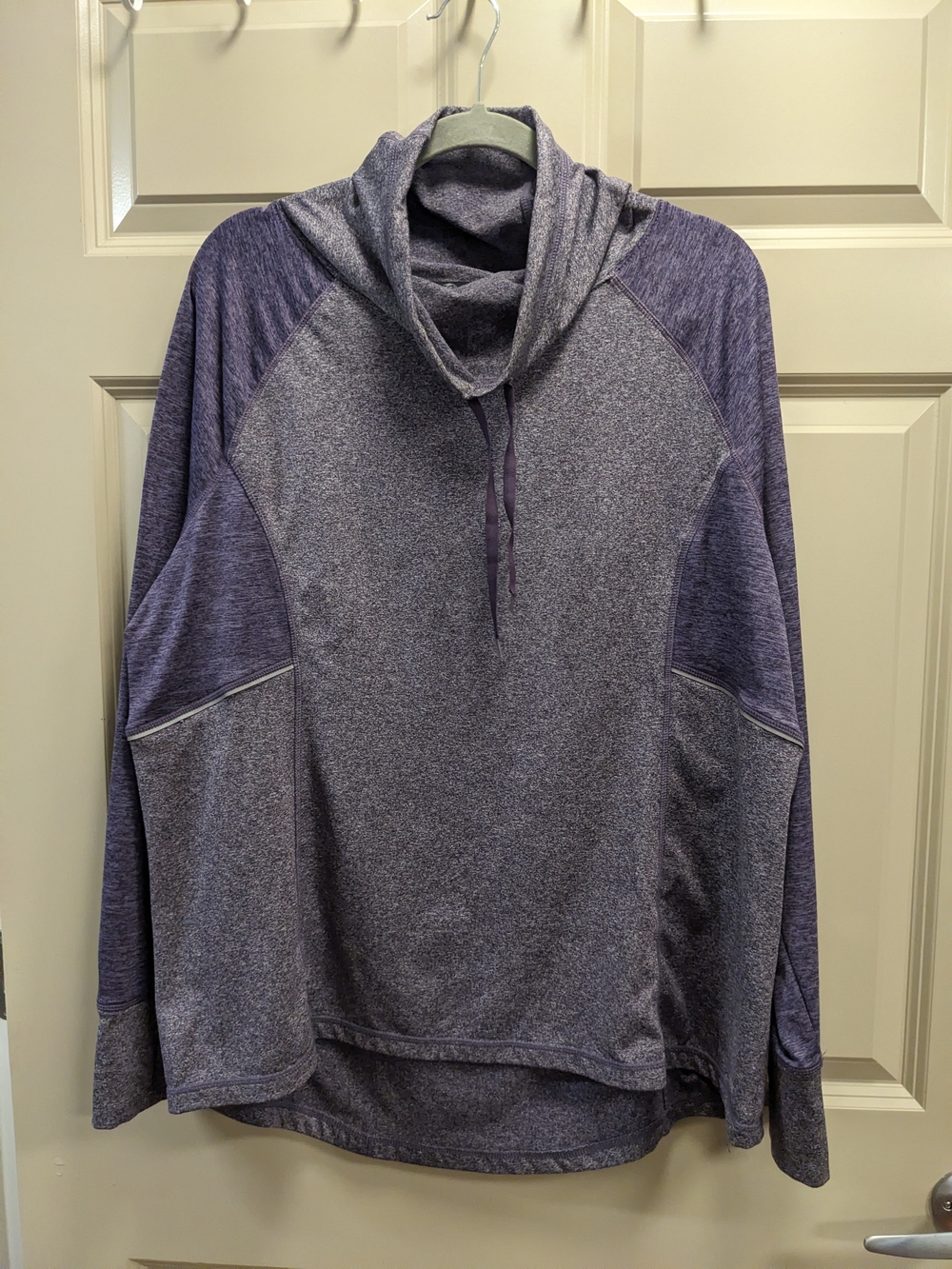 Avia Heathered Purple Funnel Neck Pullover Shirt Size XXL